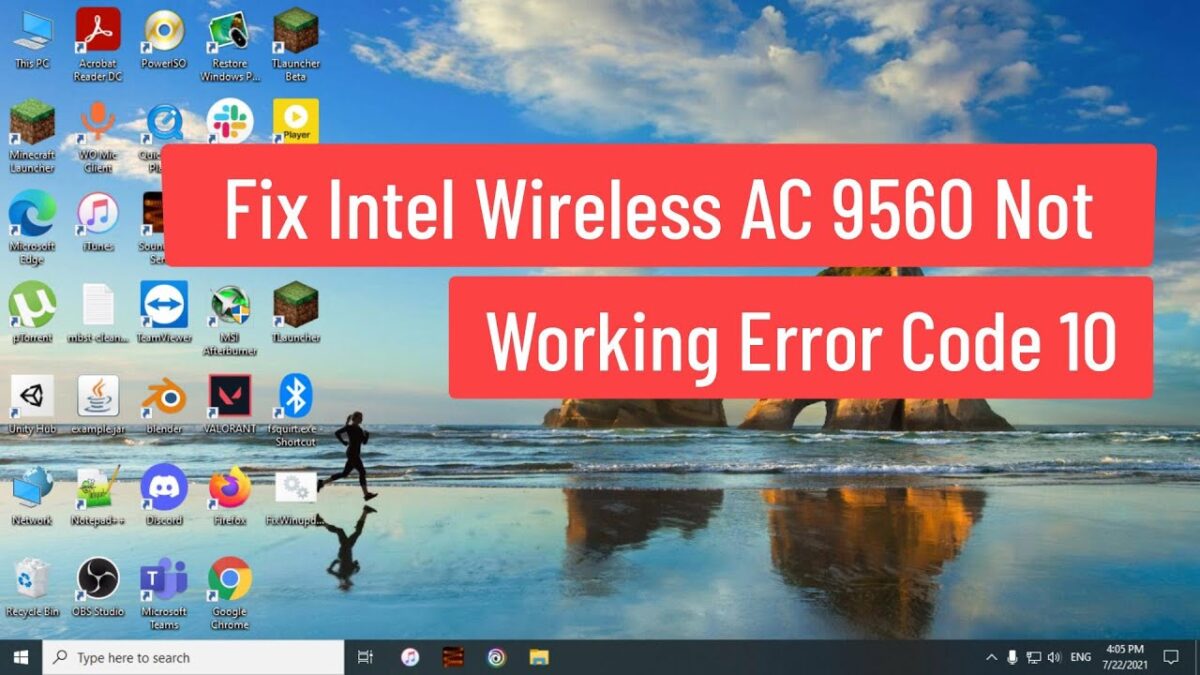 Why is the Intel wireless Ac 9560 not working?